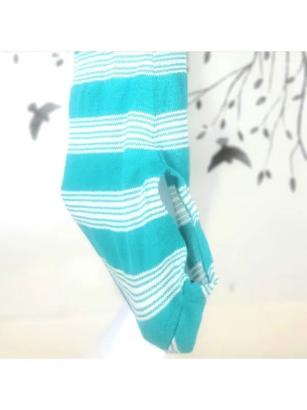 Aeropostale Womens Striped Knitted Pullover Sweater Blue White XS - Image 2