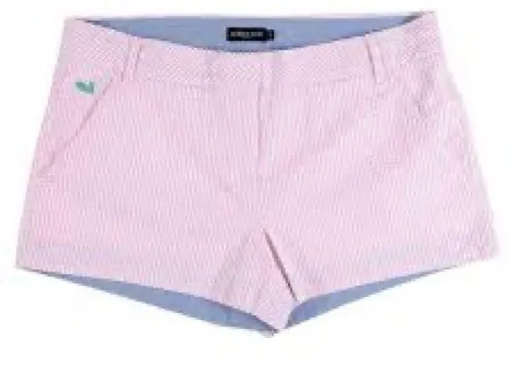 The Brighton Seersucker Chino Short in Pink Stripe by Southern Marsh s… - Image 2