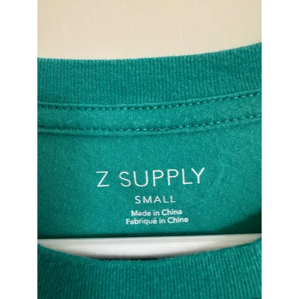 NWT Z Supply teal Hot Days Cold Beer tee size small - Image 3