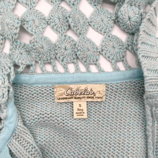Cabelas Womens‎ Crochet Knit Hoodie Sweater Small Boho Cottage Festival Hippie - Image 7