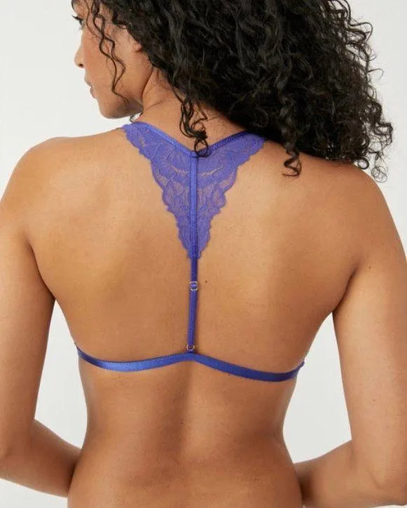 Free People NWT INTIMATELY purple Avery Lace Bralette - Image 2