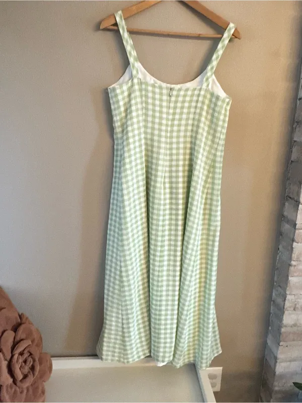 JOSEPH RIBKOFF‎ Vintage Gingham Midi Dress - Image 4
