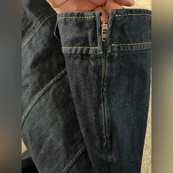 Ann Taylor Dark Wash Denim A-Line Skirt Women’s Classic Jean Skirt - Image 5