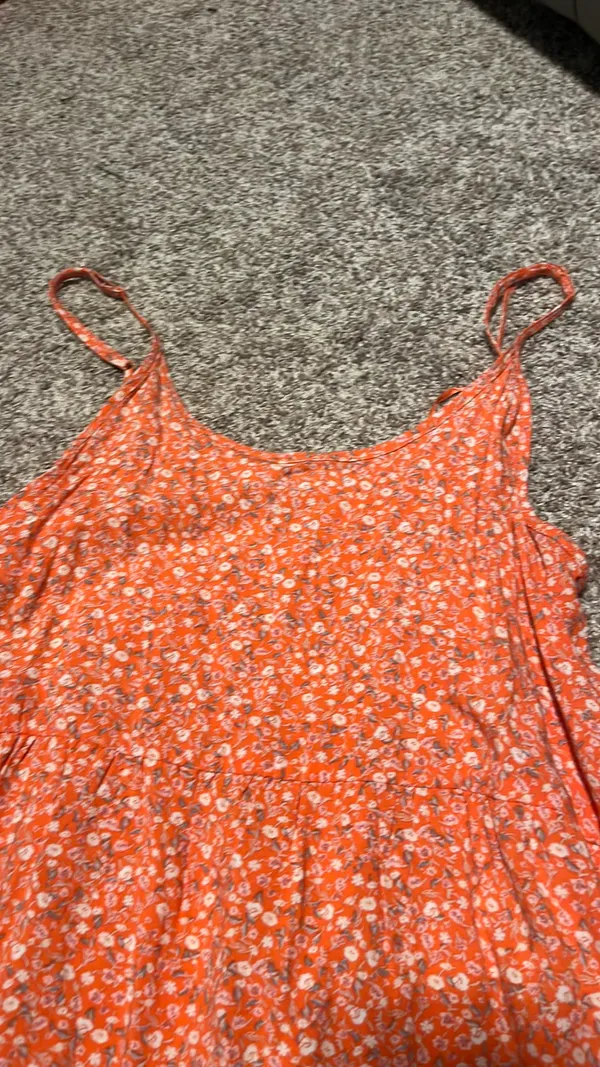 Summer dress Orange Size M - Image 3
