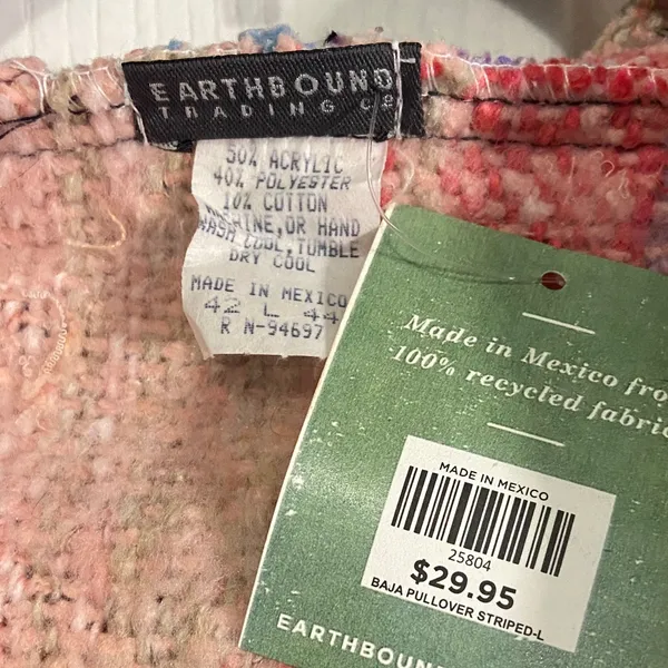 EARTHBOUND Pastel Striped Women's Sweater - Image 2