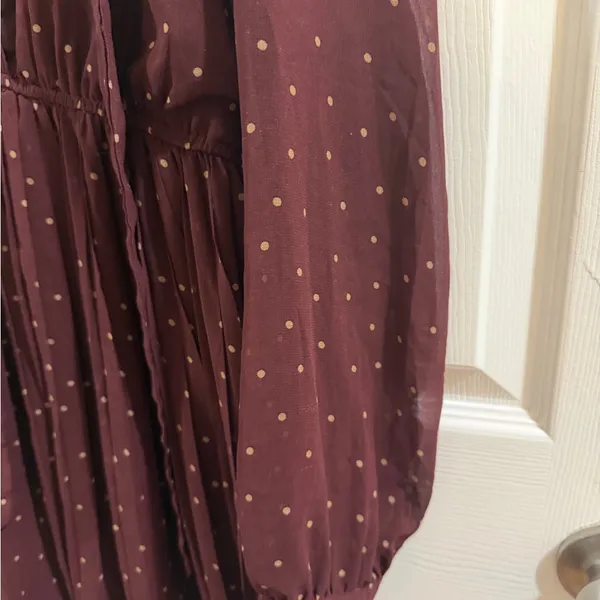 Blu Pepper Burgundy Long Sleeve Dress - Image 4