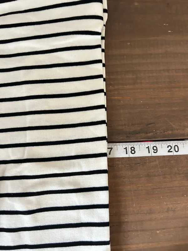 MAEVE Anthropologie Black and White striped Boxy Muscle Tee small NEW - Image 6