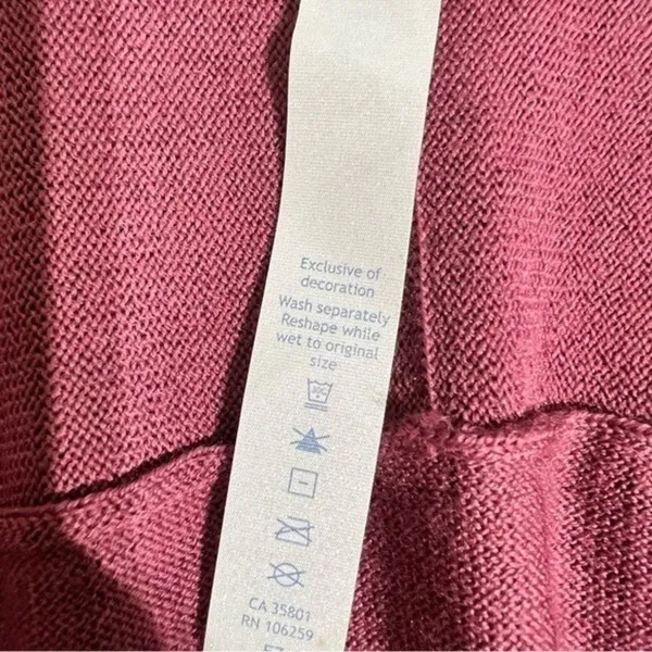 Lululemon Blissful Zen Merino‎ Wool Wrap Sweater Pink Size 2 - Image 11
