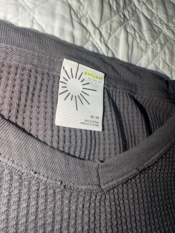 Offline By Aerie Waffle Knit Long Sleeve - Image 3