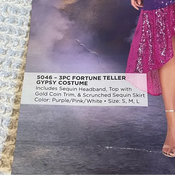 NEW Roma Fortune Teller Gypsy Costume Size Medium - Image 4