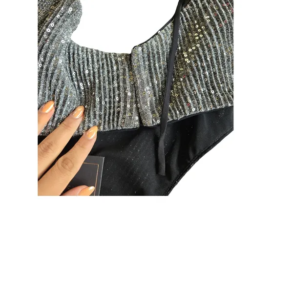 Michael Costello x Revolve Jeanne Mini Dress in Silver Size: XS NEW‎ - Image 8
