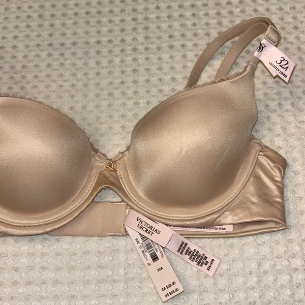 NEW! $50 VICTORIA’S SECRET 32A Lightly Lined Demi Bra BEIGE Padded Underwire - Image 11