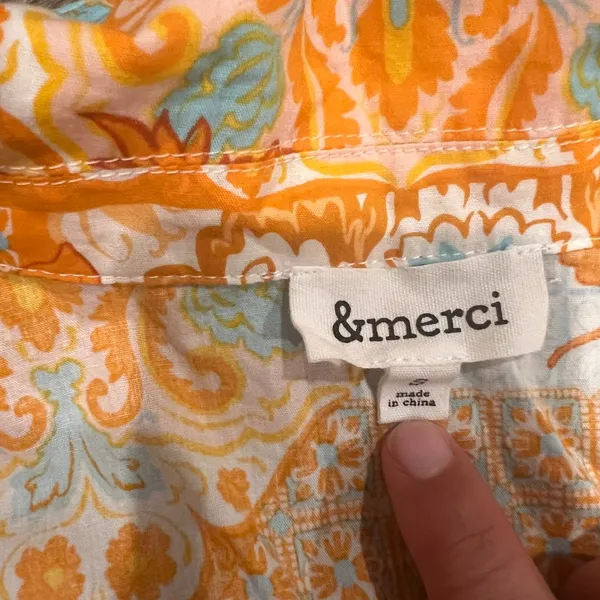 &Merci orange‎ and blue mini dress size S - Image 10
