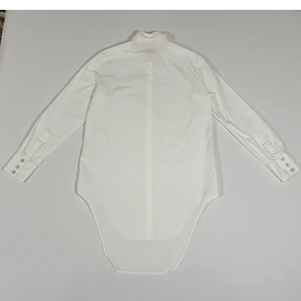 Rag & Bone White Cotton Silk High-Low Button Down Tunic Shirt Small USA - Image 9
