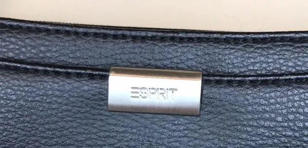 Esprit VTG Y2K Faux Leather Vegan Small Black Carry Hand Bag - Image 2