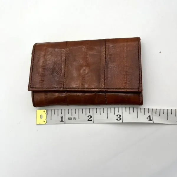 Vintage‎ Leather Key Case Holder Change Wallet Fri fold - Image 4