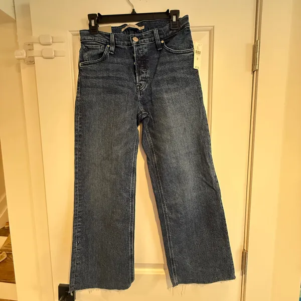 HUDSON Rosie High-Rise Wide Leg Crop Denim Jeans Lakeside Blue Women's US 27 NWT - Image 8