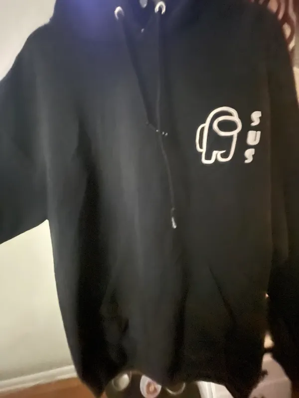 Jerzees Black Hoodie SUS Logo - Image 2
