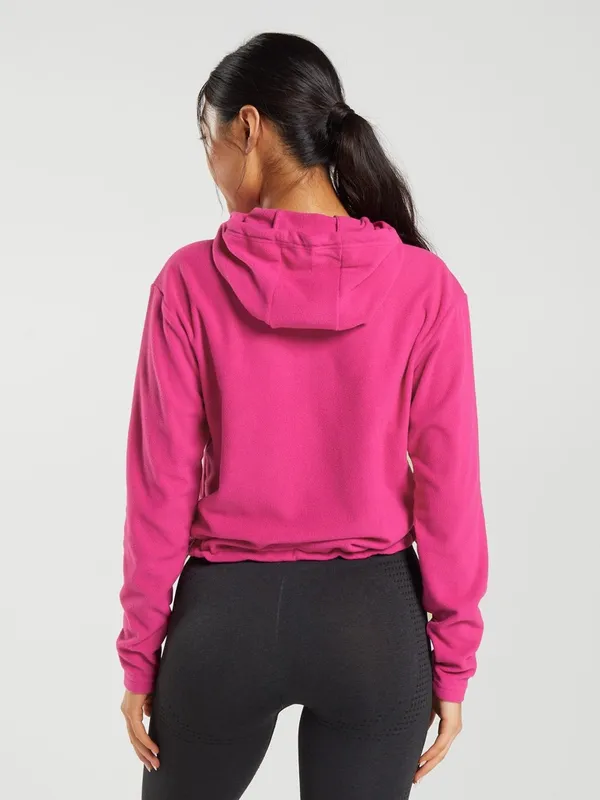 Gymshark Bright Pink Half-Zip Hooded Fleece - Image 2