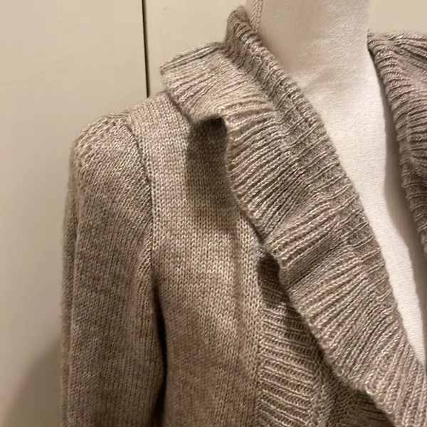 Chico’s taupe cardigan medium - Image 2