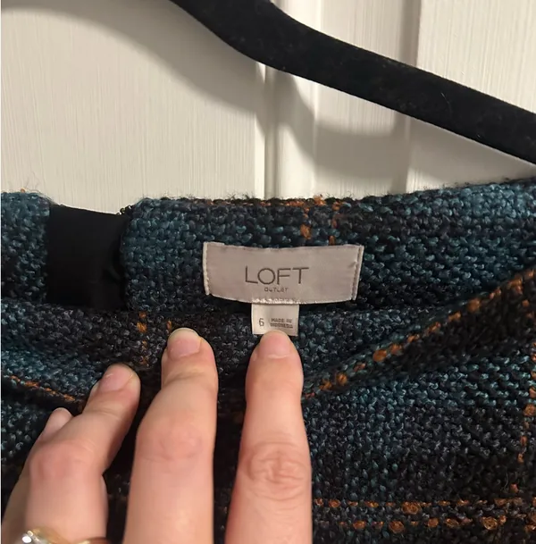 LOFT Plaid Mini Skirt - Image 3