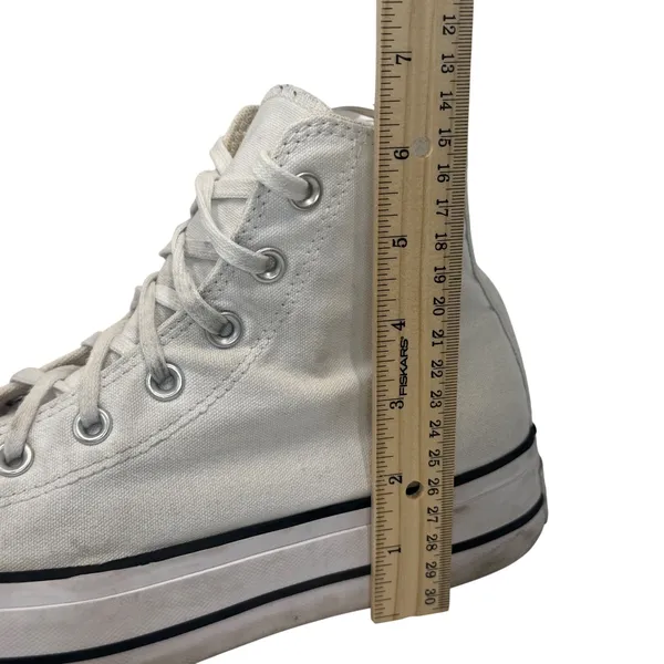 Converse Chuck Taylor All Star Lift Platform Canvas‎ White High Top Sneakers 9W - Image 13