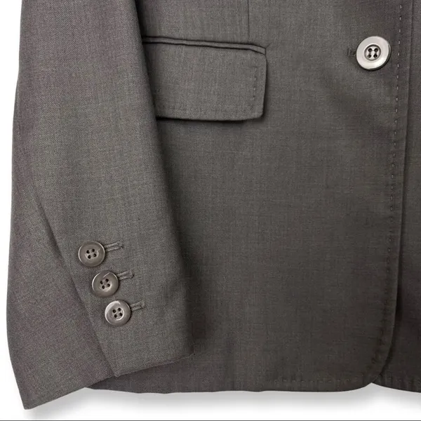 Womens Blazer Taupe Gray Lined Office Business Careerwear Work Size 4 - Image 5