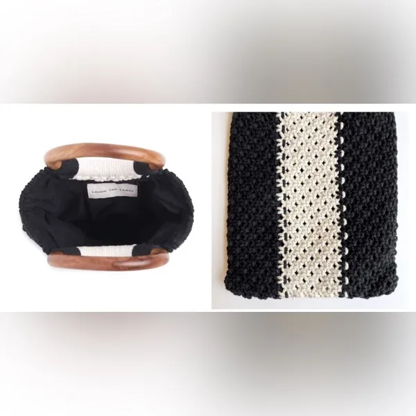 Laude‎ The Label Gabby Black Cream Macrame Bag - Image 4