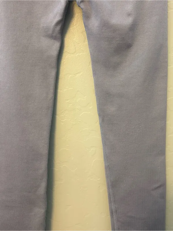 Spiritual Gangster periwinkle blue gray colored leggings size medium large - Image 13
