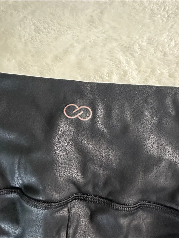 CALIA Black High-Waist Bike Shorts - Image 4