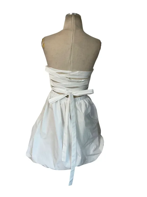 Amanda Uprichard x REVOLVE Stassie Dress in White Medium New Womens Strapless - Image 6