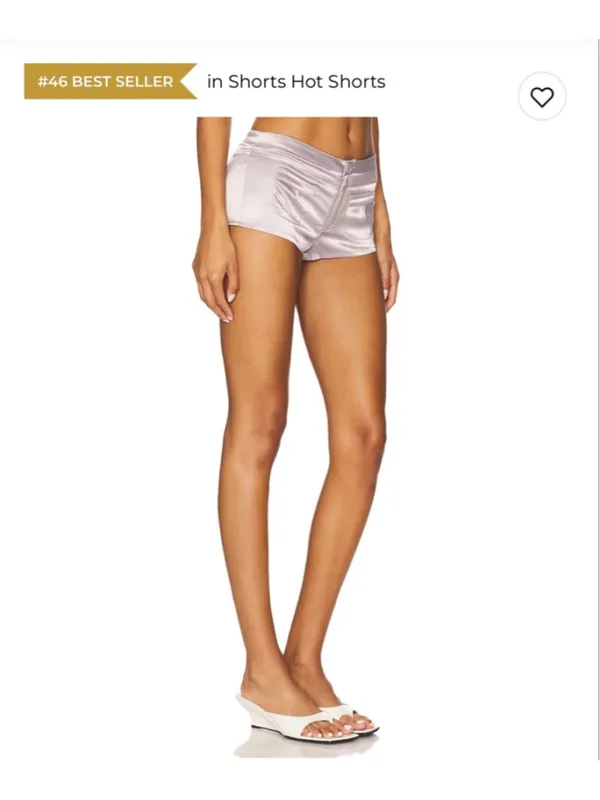Jaded London Ballet Satin Mini Micro Short in Gray- Size US 2 - Image 2