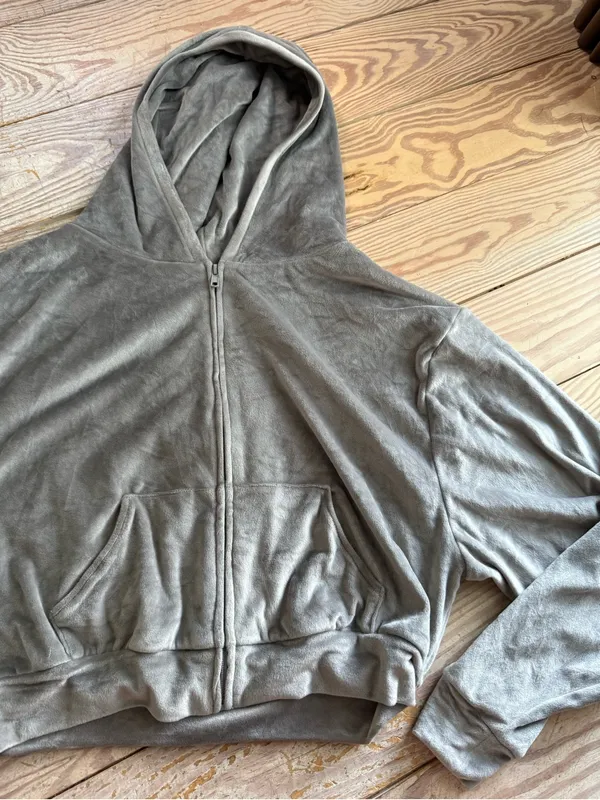 SKIMS Velour Zip-Up Hoodie size L - no size tag - Image 2