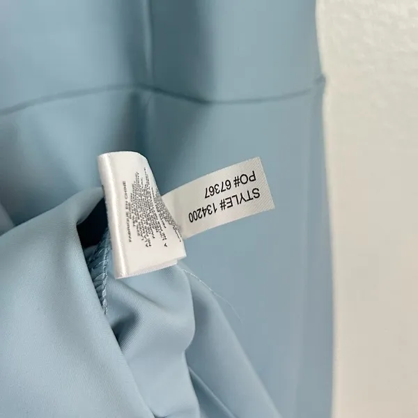 ALEX EVENINGS Embellished Side Drape Column Formal Gown in Ice Sage Size US 14 - Image 13