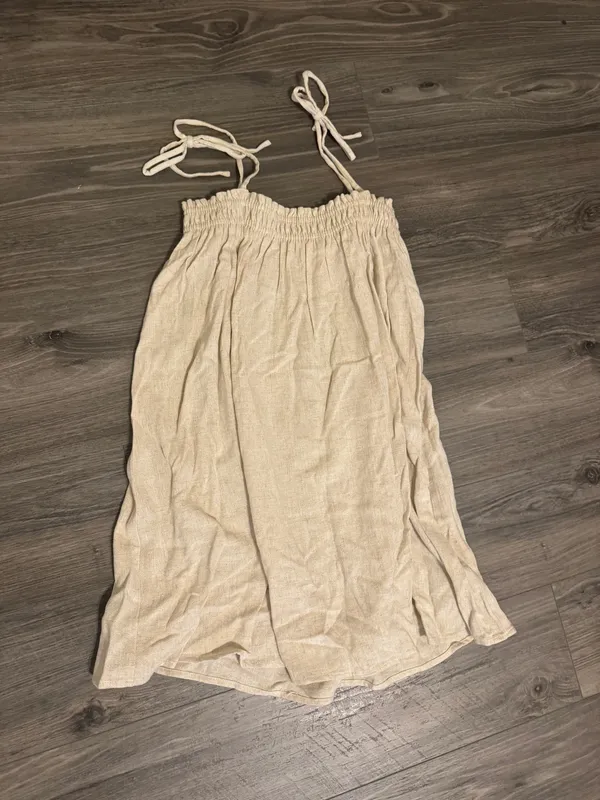 boutique mini dress beige - Image 2