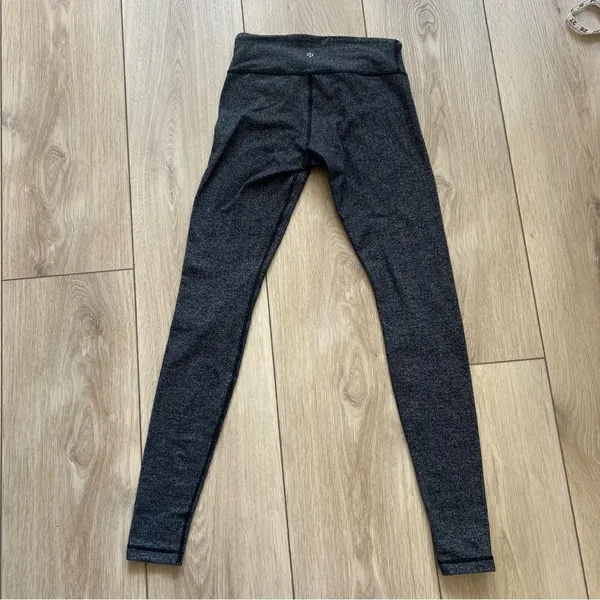 Lululemon Wunder Under Pant III Heathered Herringbone Heathered Black Size 6 - Image 15