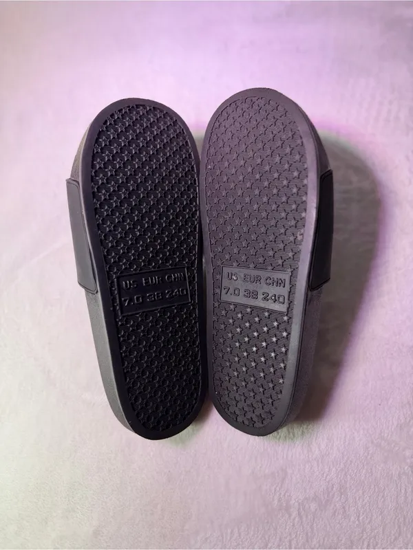 GUESS Men's Black Slide Sandal with White Logo - Image 7