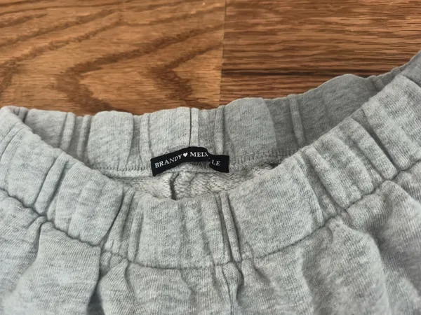 Grey Cuffed Brandy Melville Sweatpants - Image 2