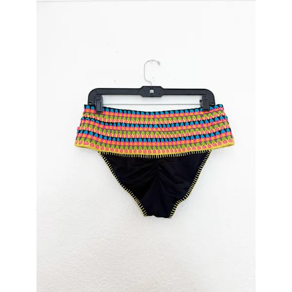 Beach Bunny Kira High Waist Bikini Bottom Multicolor Crochet Festival Boho Large - Image 12