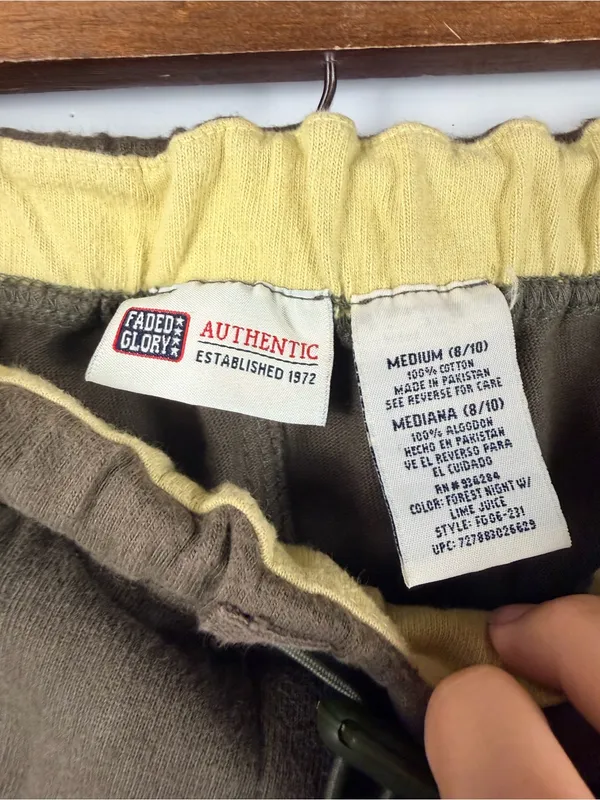 Vintage Y2K Faded Glory Women's Olive Green Cotton maxi Cargo skirt Size M - Image 2