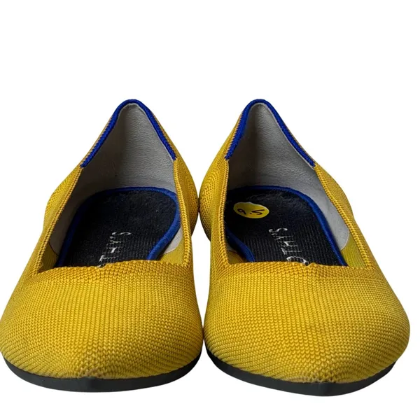 Rothys The Point‎ Ballet Flats Womens 9.5 Marigold Yellow Knit Comfort Slip On - Image 6