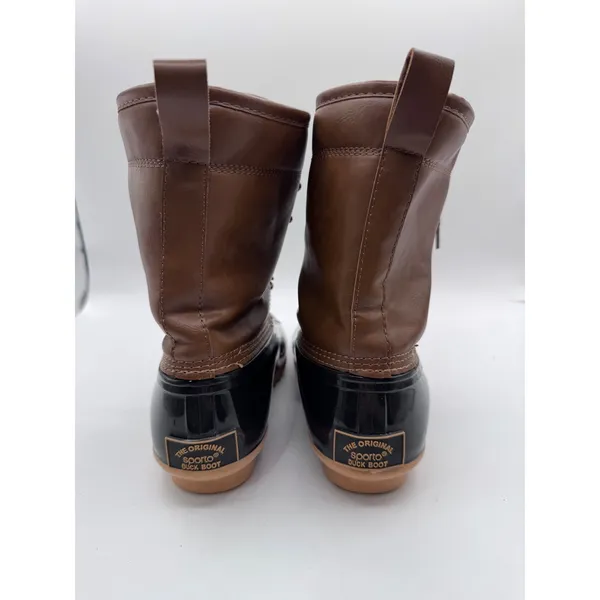 Sporto 8M Black Brown Duck Boots‎ Women Ariel Lace Up Winter Rain - Image 4