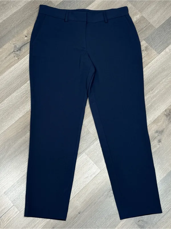 Victorias Secret Tapered Leg Ankle Pants Trousers Blue 8 Mid‎ Rise Lightweight - Image 3