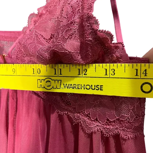 Windsor Women's Babydoll Lace Front Clasp Mauve Lingerie Size Large Intimates Sexy - Image 3