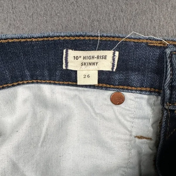 Madewell Jeans Womens 26 Blue 10 Inch High‎ Rise Skinny Stretch Denim G7391 SP20 - Image 6