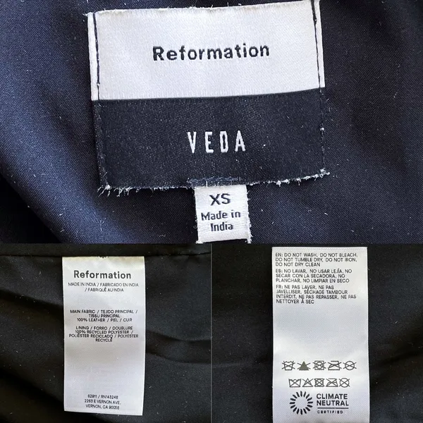 Reformation Veda Lincoln‎ Suede Jacket Oat Distressed Leather XS NWT - Image 6