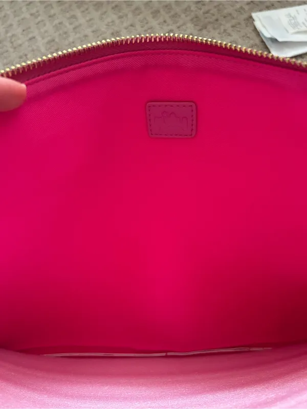 Pink and Orange Patterned Tablet laptop Sleeve with Zip Closure - Image 6