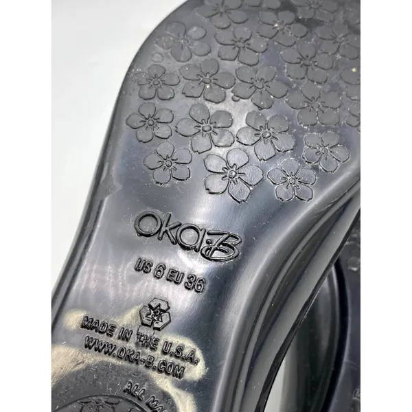Oka-B Taylor Shiny Ballet Flats Womens US 6 Black Comfort Casual Slip-On Shoes - Image 7
