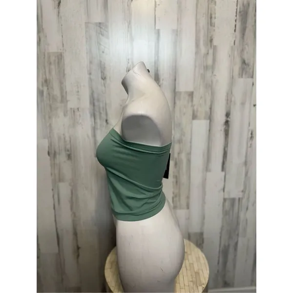 Moa Moa Green Strapless Tube Top Women’s Medium Stretch Bandeau Top - Image 6