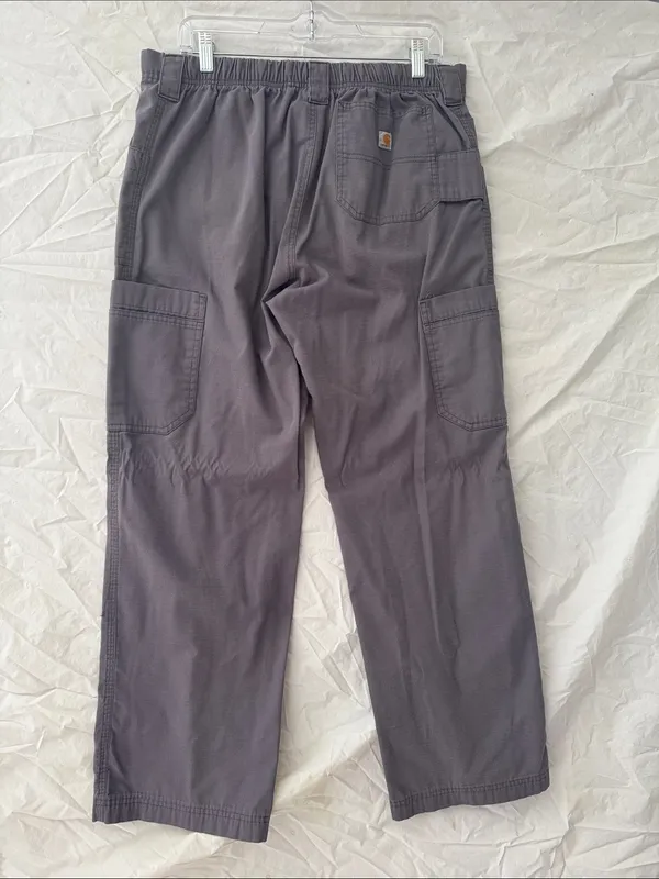 Carhartt Y2K Women's Wide Leg Cargo Pants in Dark Gray - Image 4